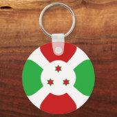Burundi Fisheye Flag Sleutelhanger (Voorkant)
