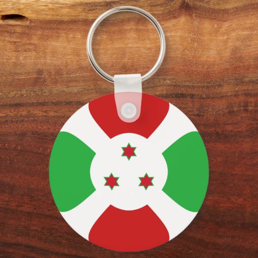 Burundi Fisheye Flag Sleutelhanger (Voorkant)
