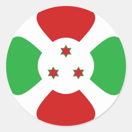 Burundi Fisheye Vlag Sticker (Voorkant)