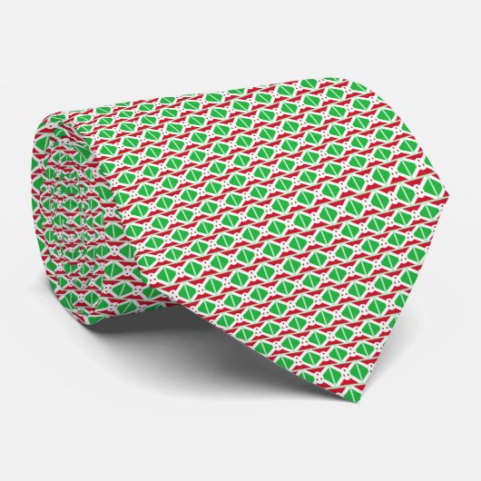 Burundi Flag Brick Pattern Stropdas (Opgerold)
