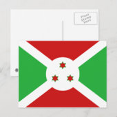 Burundi Flag Briefkaart (Voorkant / Achterkant)