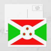 Burundi Flag Briefkaart (Voorkant / Achterkant)