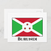 Burundi Flag Briefkaart (Voorkant / Achterkant)