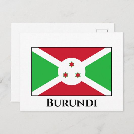 Burundi Flag Briefkaart (Voorkant / Achterkant)