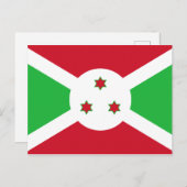 Burundi Flag Briefkaart (Voorkant / Achterkant)