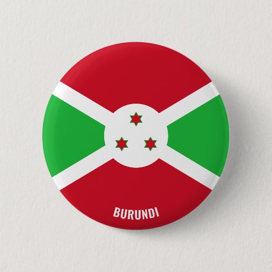 Burundi Flag Charming Patriotic Ronde Button 5,7 Cm (Voorkant)