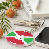 Burundi Flag Charming Patriotic Sleutelhanger (Voorkant Rechts)