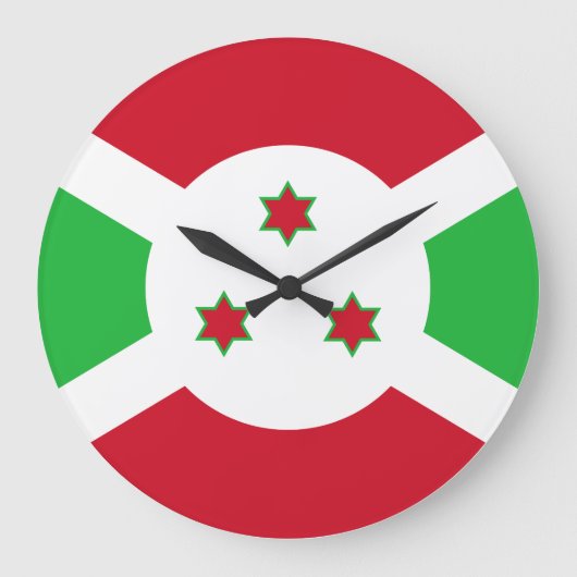 Burundi Flag Grote Klok (Voorkant)