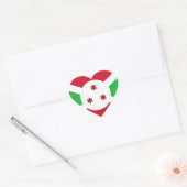 Burundi Flag Hart Sticker (Envelop)