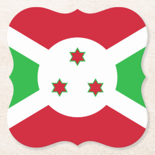Burundi Flag Kartonnen Onderzetters