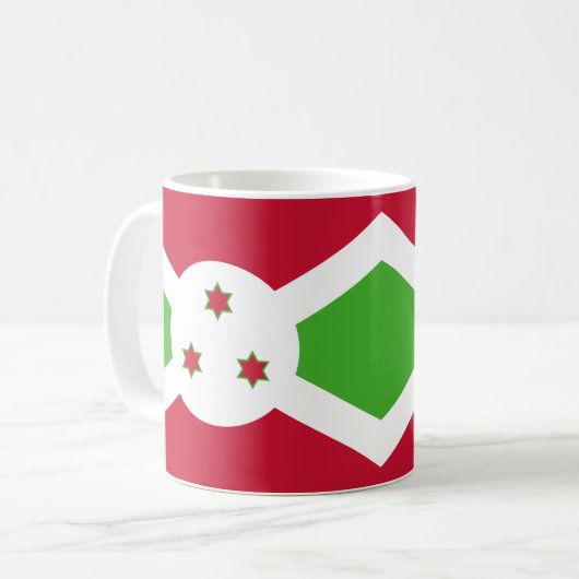 Burundi Flag Keramische Mok (Voorkant links)