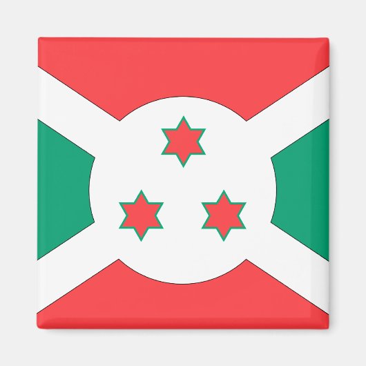 Burundi Flag Magneet (Voorkant)