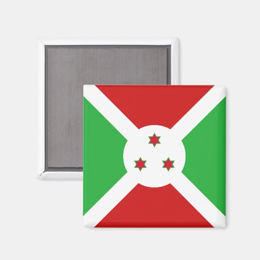 Burundi Flag Magnet (Voorkant / Achterkant)