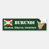 Burundi Flag + Map Bumpersticker (Voorkant)