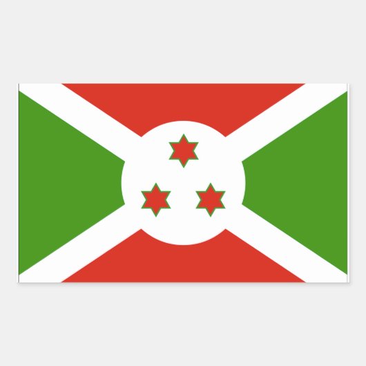 Burundi Flag Rechthoekige Sticker (Voorkant)