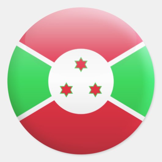 Burundi Flag Ronde Sticker (Voorkant)