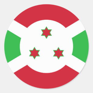 Burundi Flag Ronde Sticker