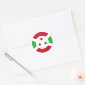 Burundi Flag Ronde Sticker (Envelop)