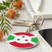 Burundi Flag Sleutelhanger (Zijkant)