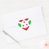 Burundi Flag Splendid Patriotic Hart Sticker (Envelop)