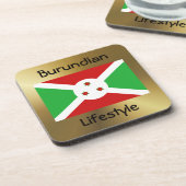 Burundi Flag+Text Onderzetter (Linkerzijde)