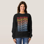 Burundi Groovy Retro Burundees Trui (Voorkant volledig)