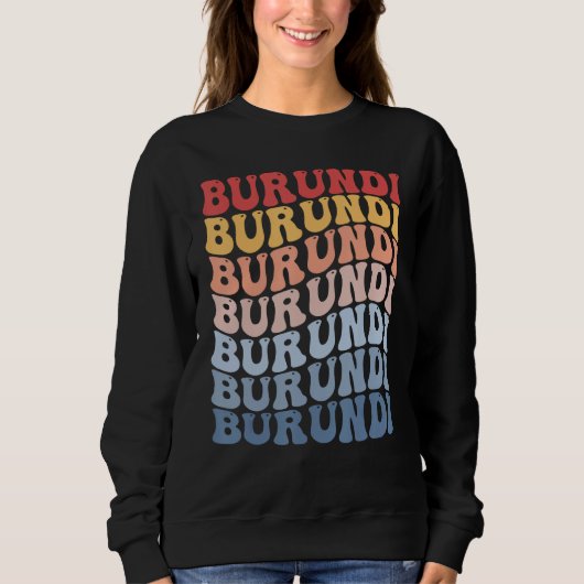 Burundi Groovy Retro Burundees Trui (Voorkant)