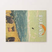 Burundi Illustratie Reizen Art Vintage Legpuzzel (Horizontaal)