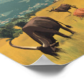 Burundi Illustratie Reizen Art Vintage Poster (Hoek)