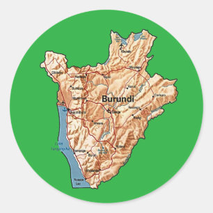 Burundi Kaart Sticker