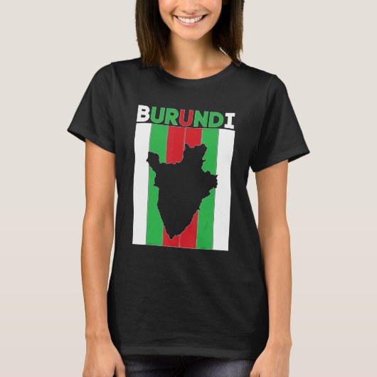 Burundi - Landgrenzen T-shirt (Voorkant)
