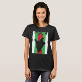 Burundi - Landgrenzen T-shirt (Voorkant volledig)