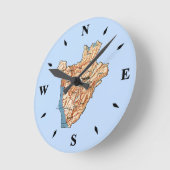Burundi Map Clock Ronde Klok (Hoek)