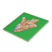 Burundi Map Tile Tegeltje (Zijkant)