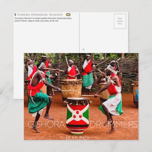 Burundi Reisansichtkaart Briefkaart (Voorkant / Achterkant)