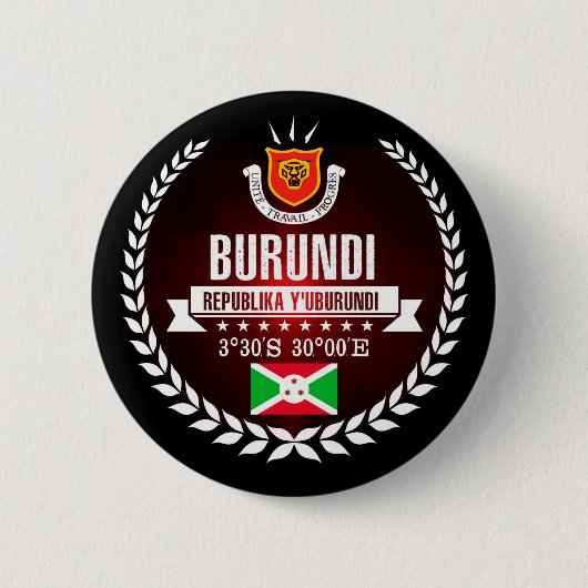 Burundi Ronde Button 5,7 Cm (Voorkant)