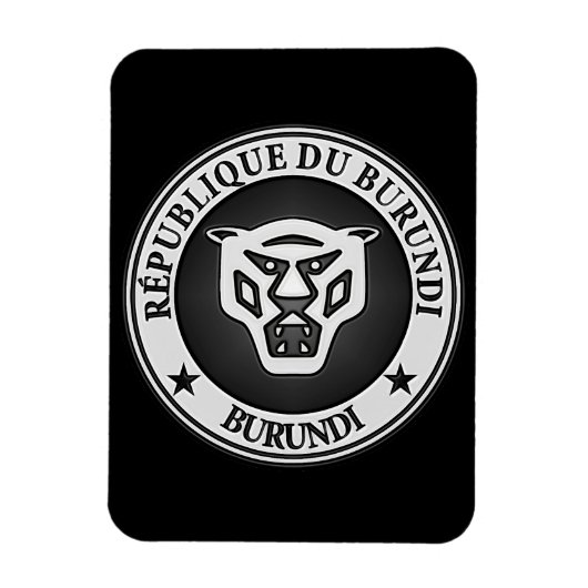 Burundi Round Emblem Magneet (Verticaal)