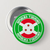 Burundi Round Emblem Ronde Button 7,6 Cm (Voorkant /achterkant)