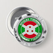 Burundi Round Emblem Ronde Button 7,6 Cm (Voorkant /achterkant)