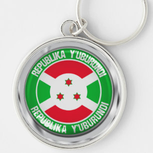Burundi Round Emblem Sleutelhanger