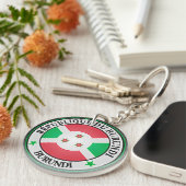 Burundi Round Emblem Sleutelhanger (Voorkant Rechts)