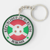 Burundi Round Emblem Sleutelhanger (Achterkant)