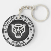 Burundi Round Emblem Sleutelhanger (Achterkant)