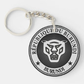 Burundi Round Emblem Sleutelhanger (Voorkant)