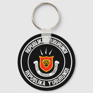 Burundi Round Emblem Sleutelhanger