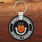 Burundi Round Emblem Sleutelhanger (Voorkant)