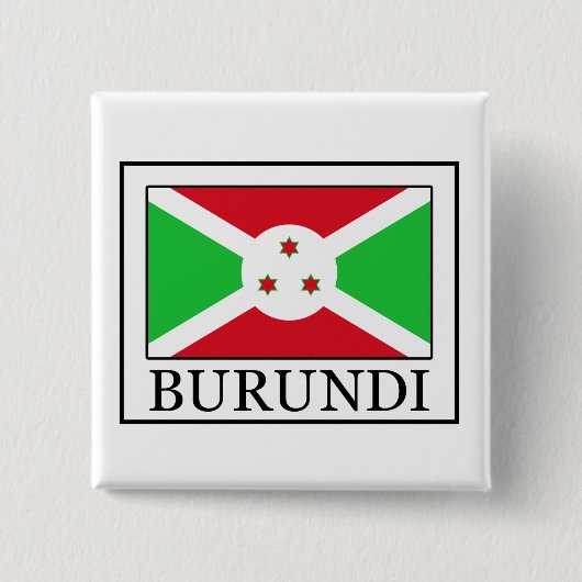 Burundi Vierkante Button 5,1 Cm (Voorkant)