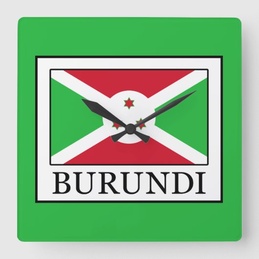 Burundi Vierkante Klok (Voorkant)