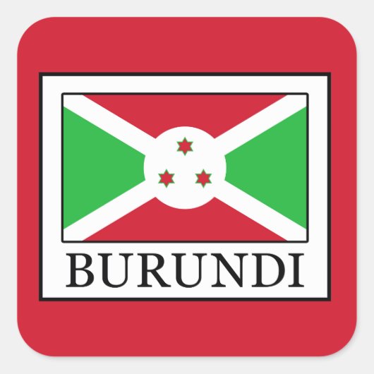 Burundi Vierkante Sticker (Voorkant)