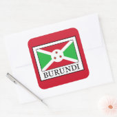 Burundi Vierkante Sticker (Envelop)